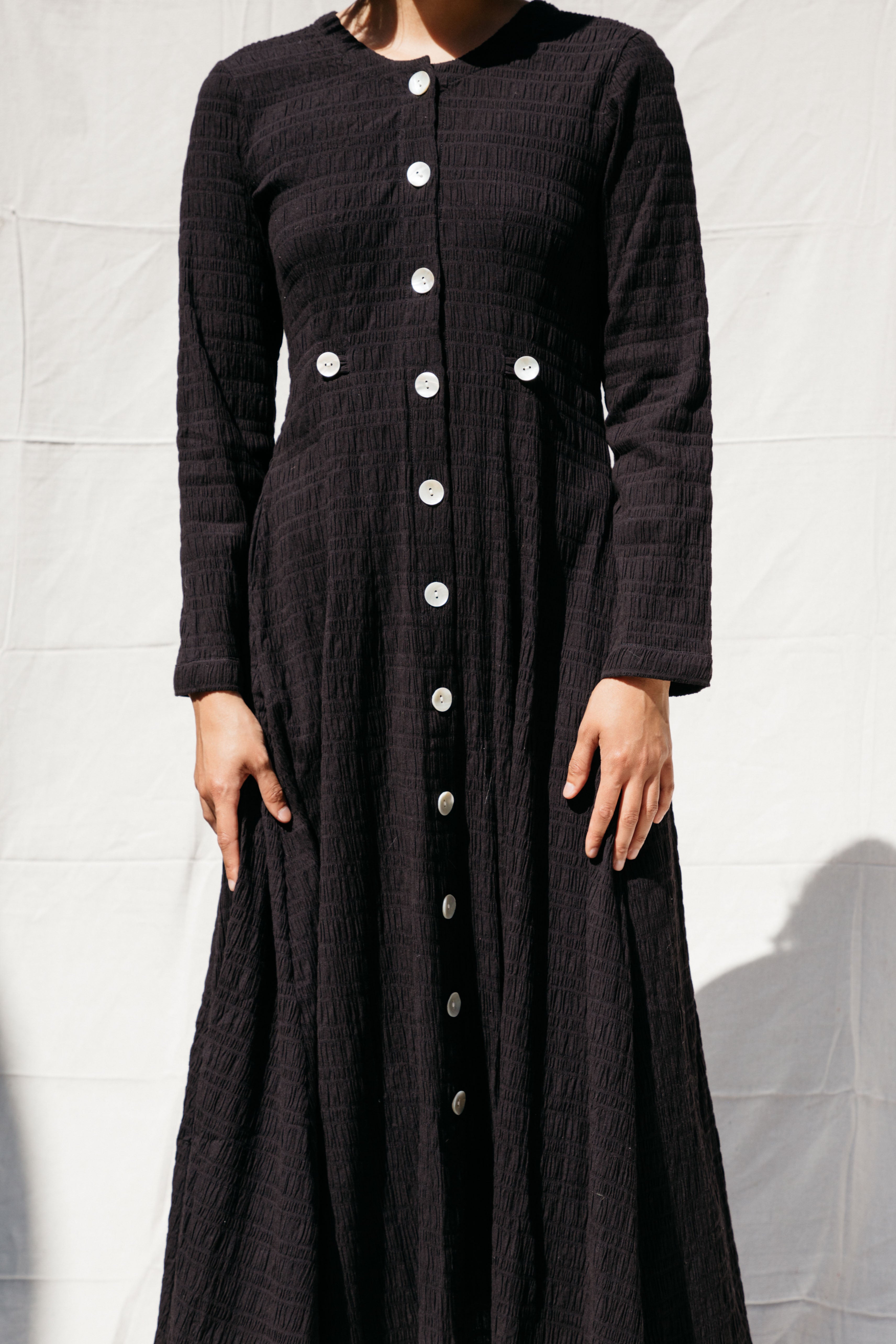 Baroness Dress - Black Crinkle