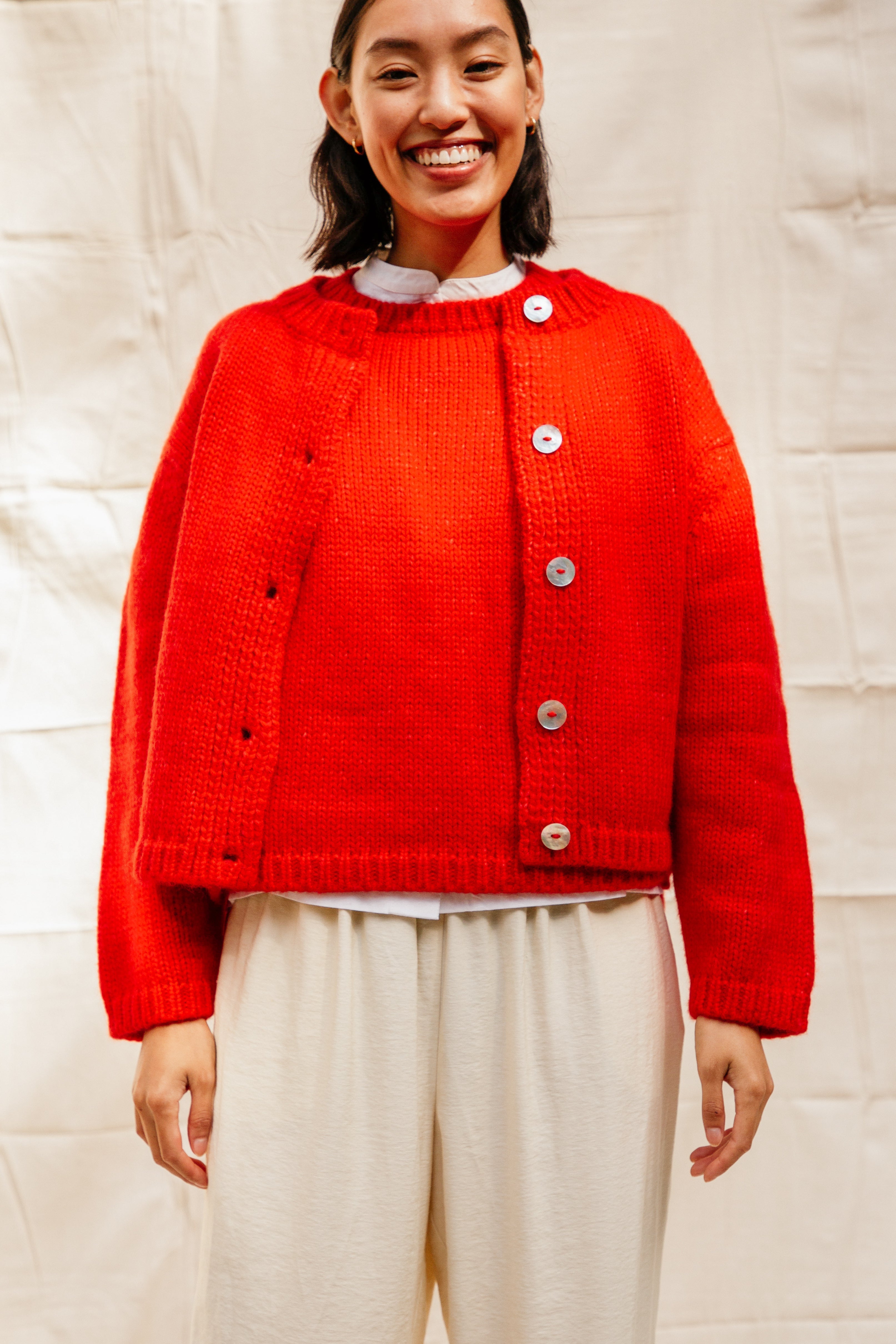 (Wholesale Pre-Order) Sheba Cardigan Sweater- Habanero