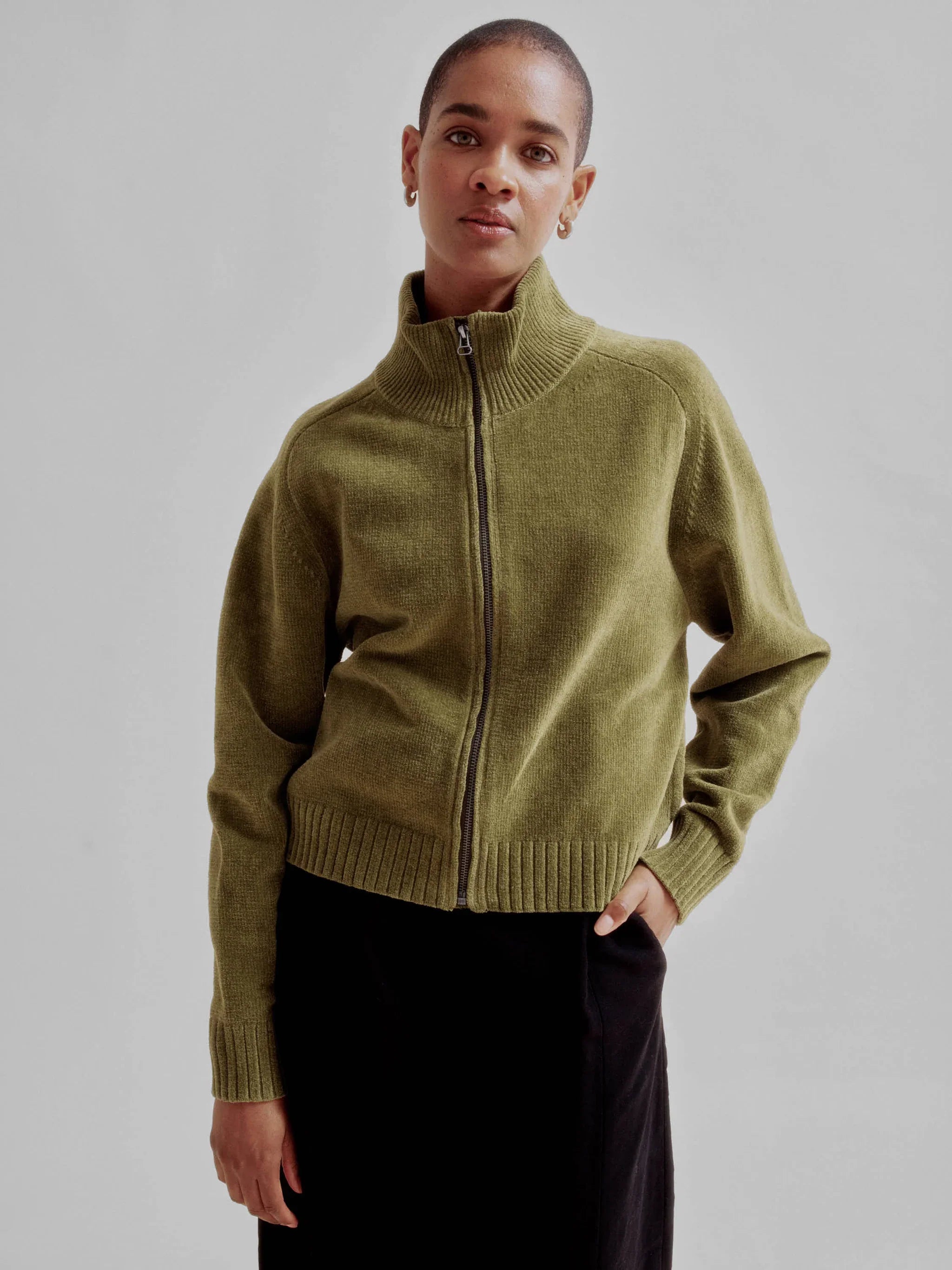 Zip-Up Jacket - Pickle