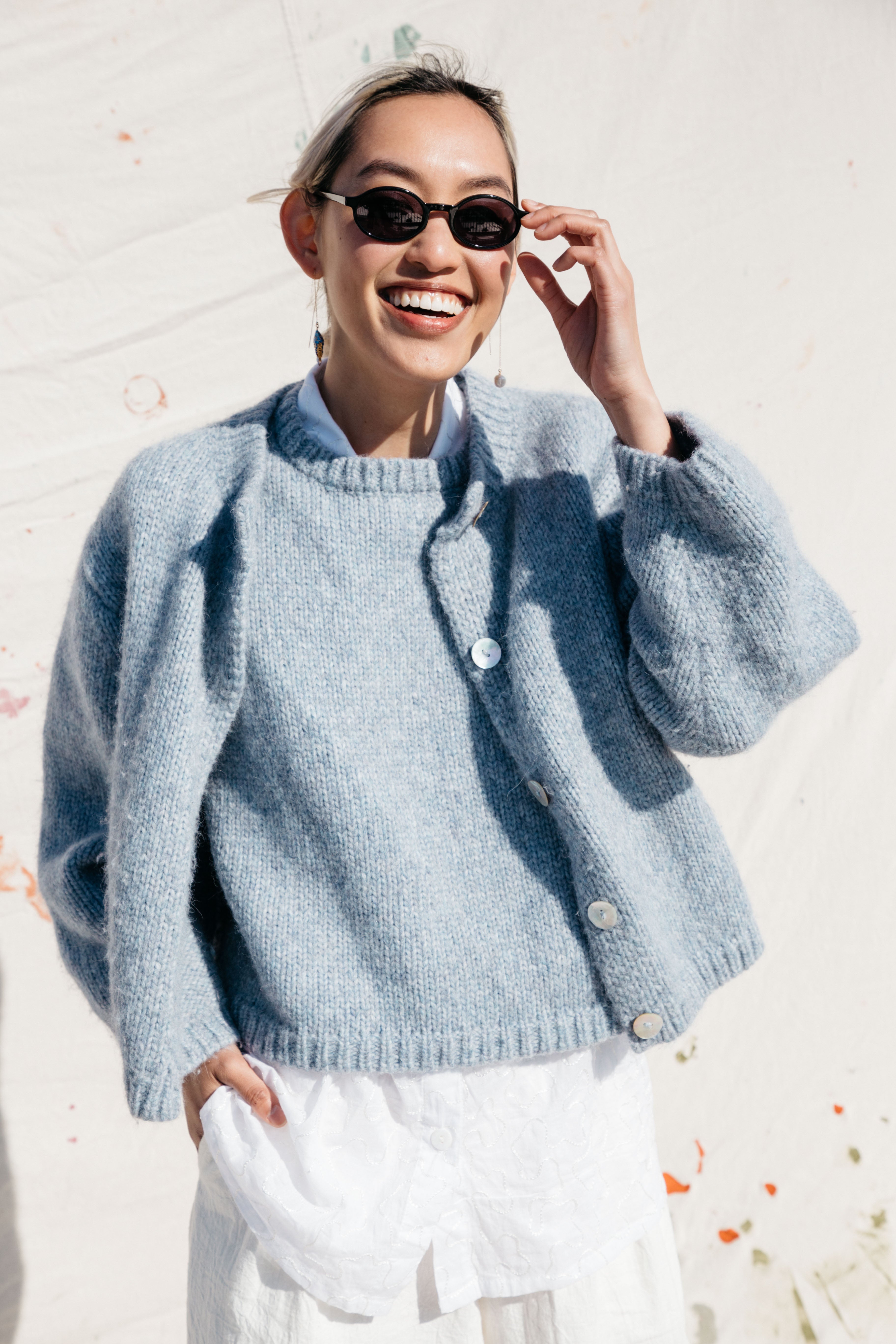 (Wholesale Pre-Order) Sheba Cardigan Sweater- Powder