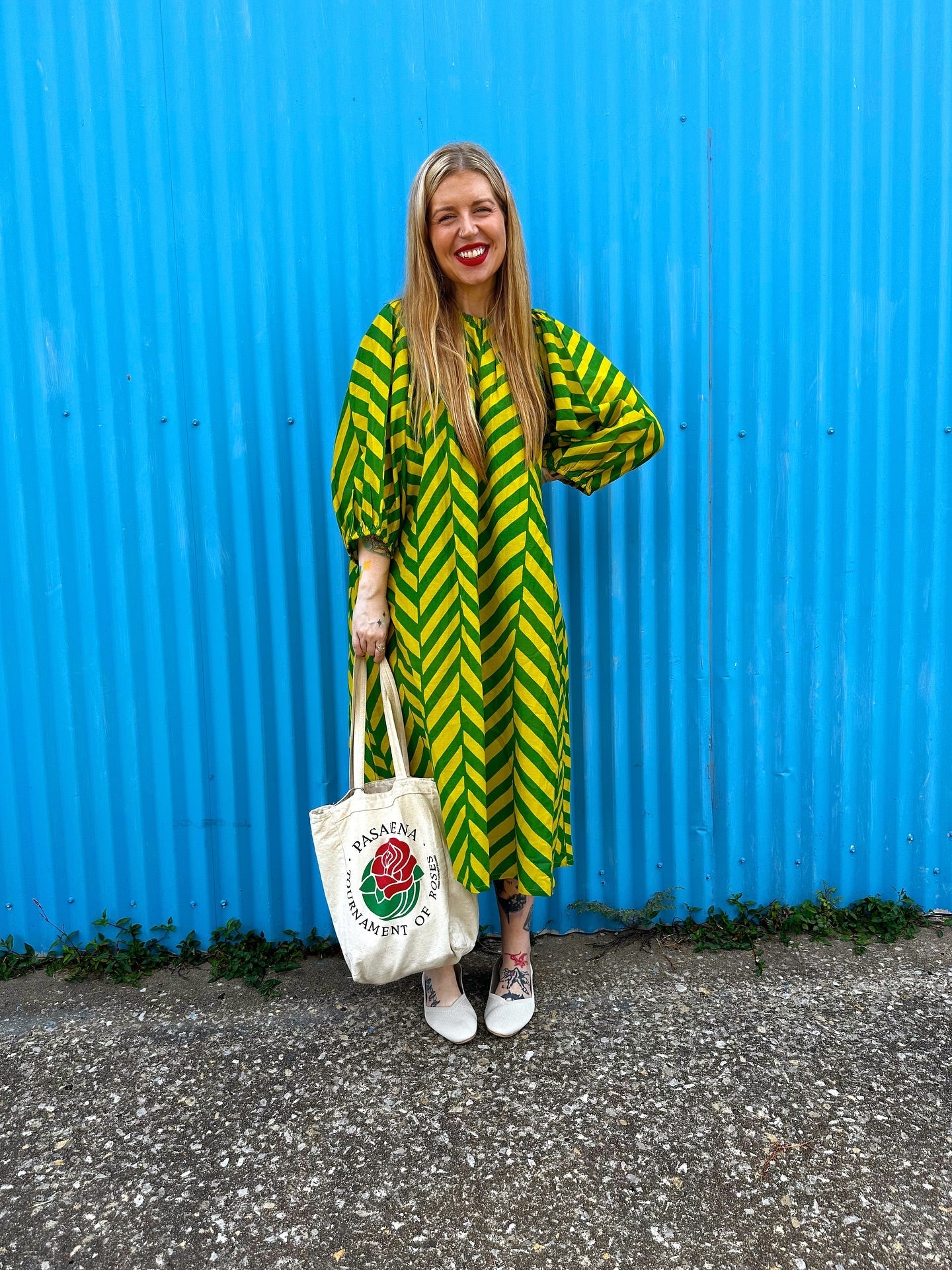 Ballad Dress - Pickle/Samovar Chevron