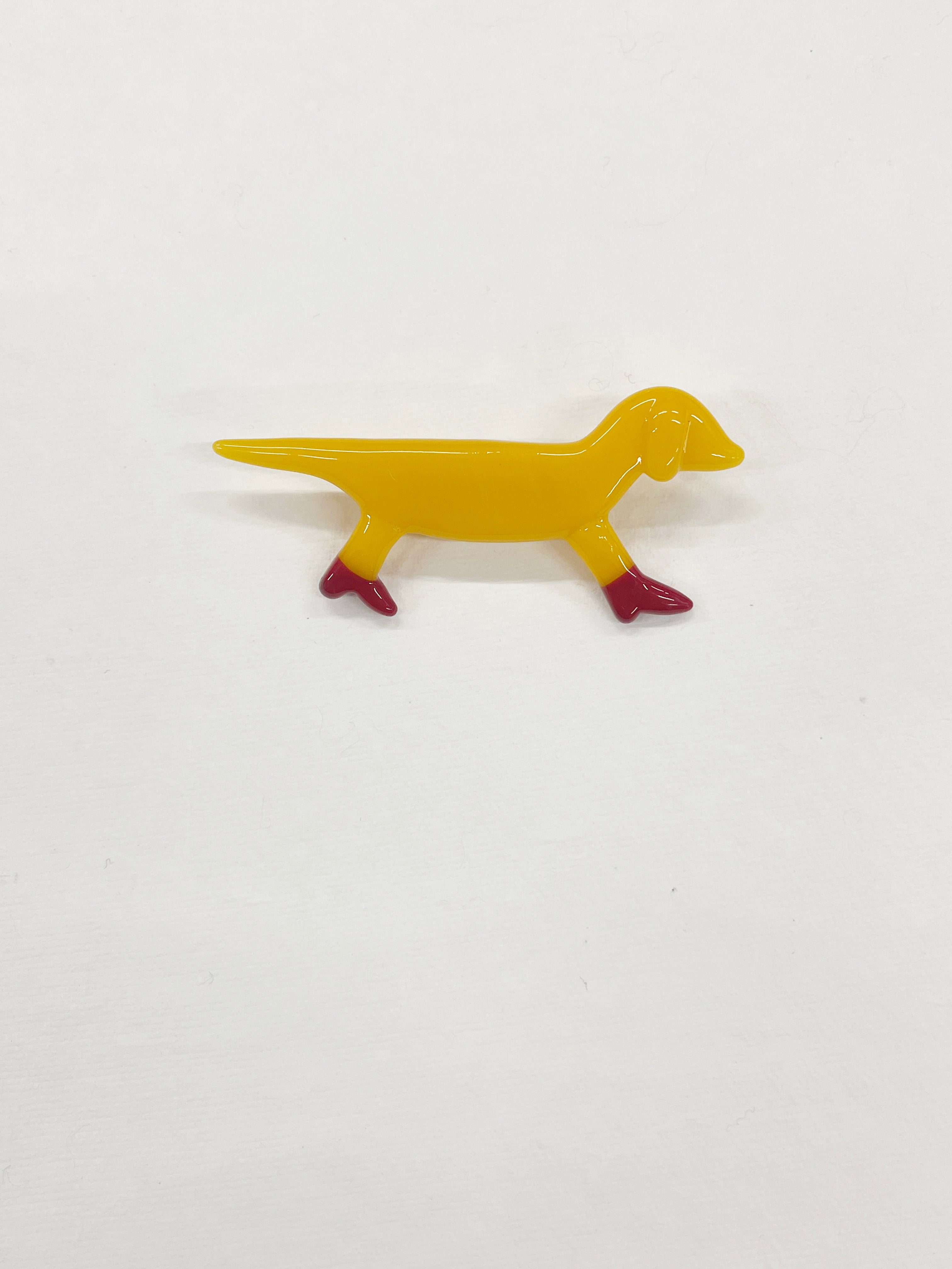 Who's Walking Who? Brooch, Mustard